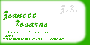 zsanett kosaras business card